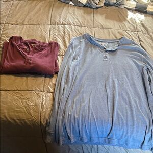 Set of 2 Men’s L Henley shirts